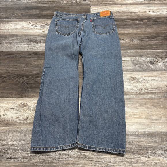 Vintage Y2k‎ Levis 505 Bue Mens 36x29 Red Tab Regular Straight Leg Denim Jeans - Picture 3 of 12